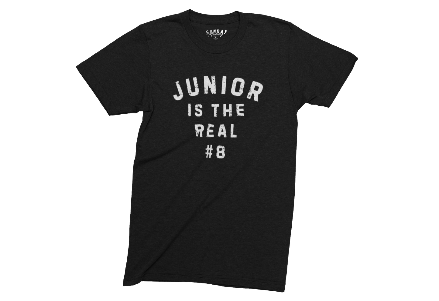 Junior is the real #8 BLACK Unisex Tee