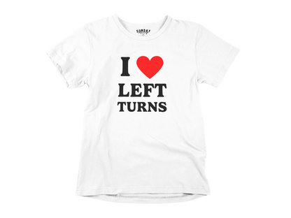 I Heart Left Turns Unisex Tee